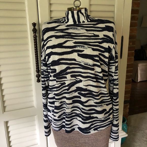 Nine West Navy & White Blouse - Picture 2 of 9